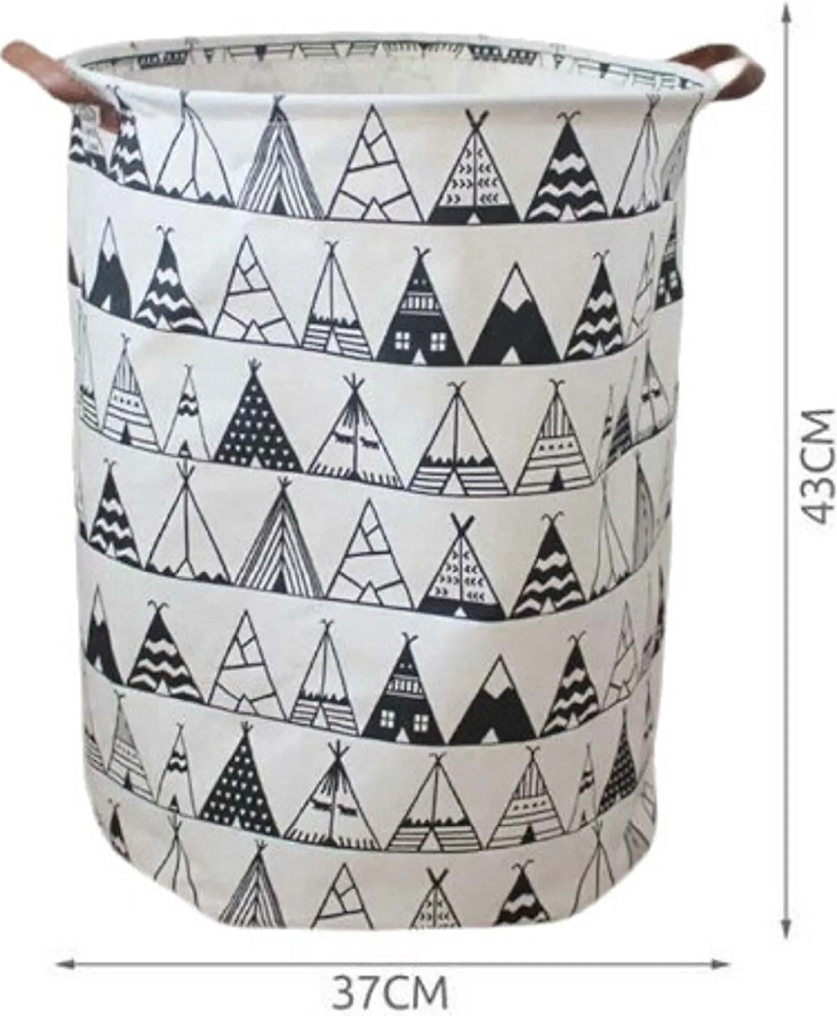 Wigwam Container / Wäsche- und Spielzeugsack – Schwarz & Weiß